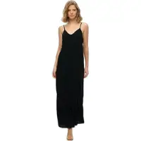 Superdry Cami Sleeveless Long Dress Noir L Femme