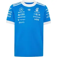 Adidas T-Shirt fonctionnel 'Mercedes-AMG Petronas Formula 1 Team Blue Wonder' azur / blanc