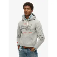 Superdry Sweat-shirt 'Heritage' bleu chiné / gris chiné / rouge chiné