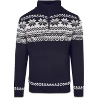 Brandit Pull-over bleu marine / blanc