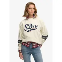 Superdry Sweat-shirt 'Varsity' crème / marine / rouge