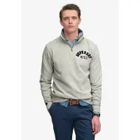 Superdry pour homme. M2014478A Sweat-shirt Vintage Athletic Half Zip gris (L), Casuel, Coton