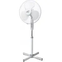 LTC ventilateur sur pied 16" 50W, télécommande, 3 modes, oscillation, blanc, silencieux, minuterie, hauteur réglable