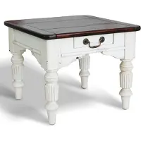Casa Padrino Table basse de style rustique 60 x 60 x H. 45 cm - Différentes couleurs - Table de salon en bois massif avec tiroir - Meubles de salon