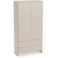 Selsey Lummo – Armoire à 2 portes, tringle, étagères et 2 tiroirs, couleur cachemire, 100 cm