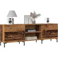 vidaXL Armoire TV imitation vieux bois 150x30x50 cm Matériau dérivé du bois