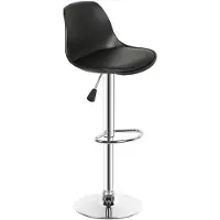 StarTech.com Ensemble de 4 tabourets de bar - Tabourets de comptoir réglables en hauteur - Rotation à 360° - Assise rembourrée enPolyuréthane- Structure en métal - Noir
