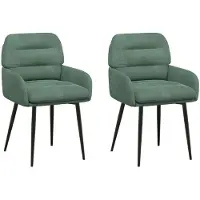 vidaXL - 2 chaises de salle à manger, velours, vert océan, 59 x 59,5 x 90 cm