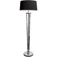 Casa Padrino Lampadaire de luxe Argent / Noir Ø 30 x H. 155 cm - Meubles de salon