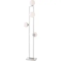 Casa Padrino Lampadaire de luxe Argent / Blanc 40 x 34,5 x H. 175 cm - Lampe de salon moderne - Collection de luxe