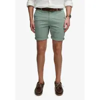 Superdry pour homme. M7110486A Premium Regular Regular Short Chino vert (34), Casuel, Coton