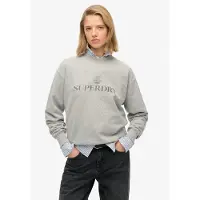 Superdry pour femme. W2012453A Sweat-shirt British grey (M), Casuel, Gris, Coton