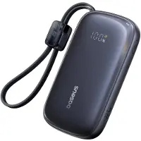 Baseus Batterie externe 10000 mAh EnerFill FC21, 22,5 W, 1 x câble USB-C / Lightning, 1 x port USB, Noir