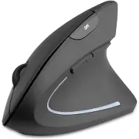 Perixx Souris sans fil PERIMICE-713R, optique, verticale, noire, rechargeable, à induction