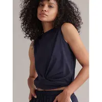 Hey Honey Haut 'Cropped' bleu foncé