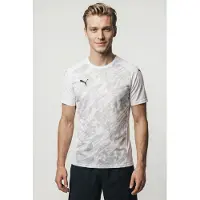 Puma Maillot graphique teamFINAL, taille : S, couleurs de la gamme : White-Black-Feather Gray