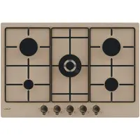 Candy Classic CHW7AV4WGT Avoine Intégré 75 cm Gaz 5 zone(s)