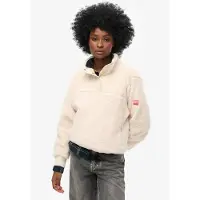 Superdry pour femme. W2012372A Super Henley beige polaire (L), Casuel, Polyester