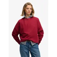 Superdry pour femme. W2012565A Sweat Essential Logo rouge (M), Casuel, Coton