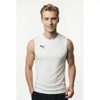 Puma Hommes, T-shirt de sport, teamGOAL Maillot sans manches (S), Blanc, S