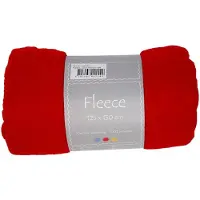 Creativ Company Fleece 150 cm x 125 cm, Rot, Tissu, Rouge