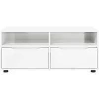 vidaXL : Meubles TV, 100 x 48 x 43 cm, blanc brillant, panneaux de particules