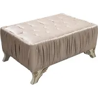 Casa Padrino Luxe Table basse baroque Gris / Crème / Or 100 x 80 x H. 45 cm - Table de salon avec pierres scintillantes - Meubles de salon de style baroque
