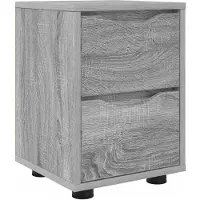 vidaXL Table de chevet Gris Sonoma 30,5 x 30 x 43 cm Bois d'ingénierie