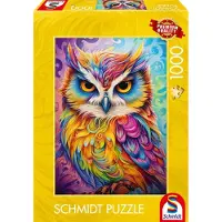 Schmidt Spiele PU1000T.Hibou en robe de perroquet