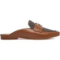 Michael Kors pour femme. 40T6MZFP3L Sabots Mckenzie en cuir avec logo marron (36), Plat, Aucun, Casuel, Classique