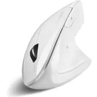 Peiying Souris sans fil optique Perixx PERIMICE-813 W, verticale, droite, blanche, RF + Bluetooth
