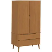 vidaXL Armoire MOLDE, couleur caramel, 90 x 55 x 175 cm