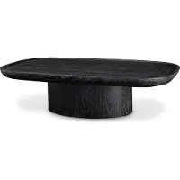 Casa Padrino Table basse de luxe gris noir 140 x 79,5 x H. 35 cm - Table de salon en bois massif - Meubles de salon en bois massif - Qualité de luxe
