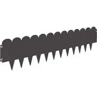 vidaXL Bordure de jardin, 30 pièces, 103 x 25 cm, acier, noir
