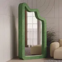 Casa Padrino Miroir mural en béton décoratif de luxe , couleur verte, 101 x 200 cm - Mobilier pour hôtels et jardins
