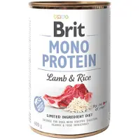 Brit Mono Protein Lamb &amp; Rice - nourriture monoprotéinée agneau et riz - 6x400 g