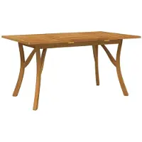 Syfax Table de jardin 150x90x75 cm en bois massif d'acacia