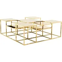 Casa Padrino Luxe Table basse / Table de salon Or 120 x 120 x H. 42 cm - Meubles de salon design