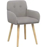 vidaXL - 2 chaises de salle à manger, tissu bouclé, gris clair, 59 x 56 x 86 cm
