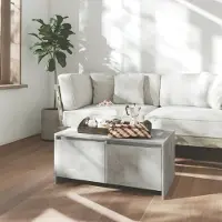 Prolenta Table basse exclusive, couleur gris béton, dimensions 90 x 50 x 41,5 cm, en matériau composite bois