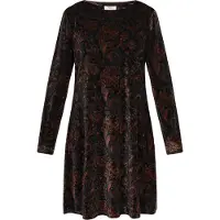 Usha Robe rouge foncé / noir