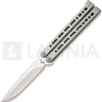 Bear Ops Couteau papillon Bear Song VIII Spear Point, gris