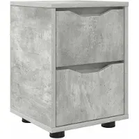 vidaXL Table de chevet Gris béton 30,5 x 30 x 43 cm Bois d'ingénierie