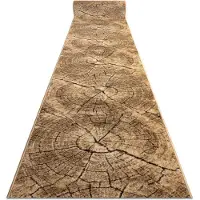 Rugsx Tapis de couloir KARMEL Tronko Arbre Bois noix 70 cm 70x400 cm