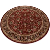 Rugsx Tapis en laine KASHQAI 4362 300 cercle ornement bordeaux / noir cercle 200 cm