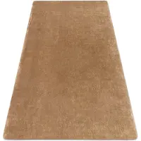 Rugsx Tapis de lavage moderne LAPIN shaggy, antidérapant ivoire / marron 133x180 cm