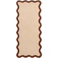 FRAAI Tapis de couloir lavable – Hazy Brun/Crème | 80x180cm | Tapis de couloir | Pile courte