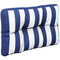 vidaXL Coussin de palette rayures bleues et blanches 50x40x12 cm tissu