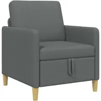 vidaXL Sofa avec rangement Gris foncé 72 x 78 x 87 cm Polyester