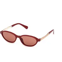 Max & Co MO0158 : Lunettes de soleil pour femmes, rouge foncé brillant, dimensions 53/16/140